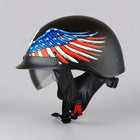 Eagle-Wing | Motorcycle Helmet with Retractable Smoked Visor | Lightweight Half Design for Comfortable Rides 0