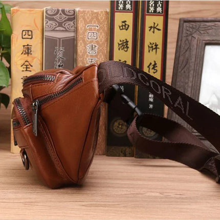 Leather Belt Bag for Men, Genuine Leather Fanny Pack – image 4