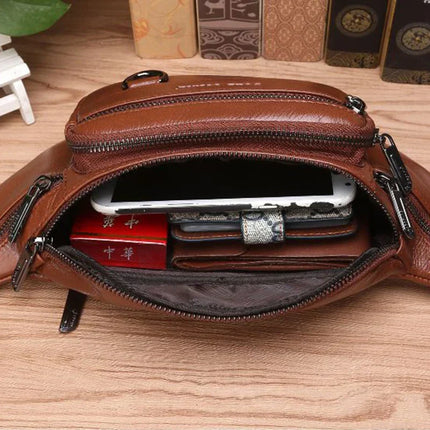 Leather Belt Bag for Men, Bum Bag for Travel and Outdoor – image 6