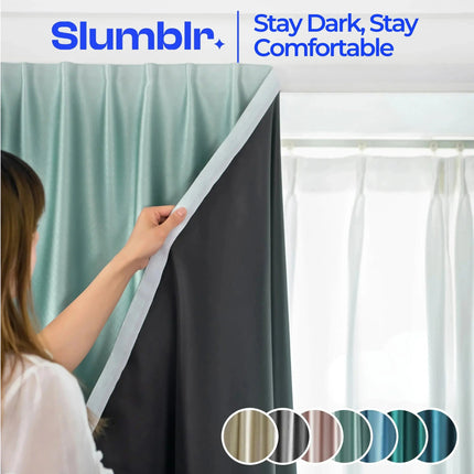 Eco-Friendly Blackout Curtains for Bedroom with Velcro Fastening | UPF100 Light Control and UV Protection 1