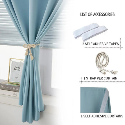 Eco-Friendly Blackout Curtains for Bedroom with Velcro Fastening | UPF100 Light Control and UV Protection 7