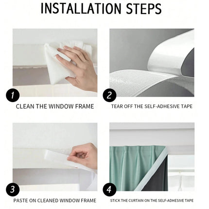 Eco-Friendly Blackout Curtains for Bedroom with Velcro Fastening | UPF100 Light Control and UV Protection 8