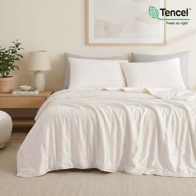 Eco-Friendly Comforter Set | Tencel Cooling Comforter with Moisture-Wicking Technology | Lightweight Design for Hot Sleepers 0