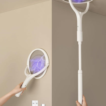 Eco-Friendly Electric Fly Swatter with 90-Degree Swivel Head for Effective Insect Control 0