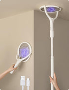 Eco-Friendly Electric Fly Swatter with 90-Degree Swivel Head for Effective Insect Control 0