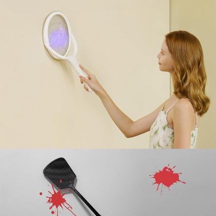 Eco-Friendly Electric Fly Swatter with 90-Degree Swivel Head for Effective Insect Control 3