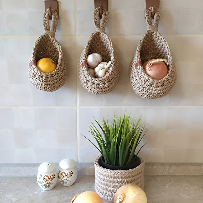 Eco-Friendly Jute Hanging Baskets | Handcrafted Storage Solution for Home 1