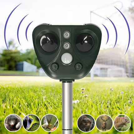 Eco-Friendly Solar Bird Deterrent | Ultrasonic & LED Technology for Effective Bird Control 1