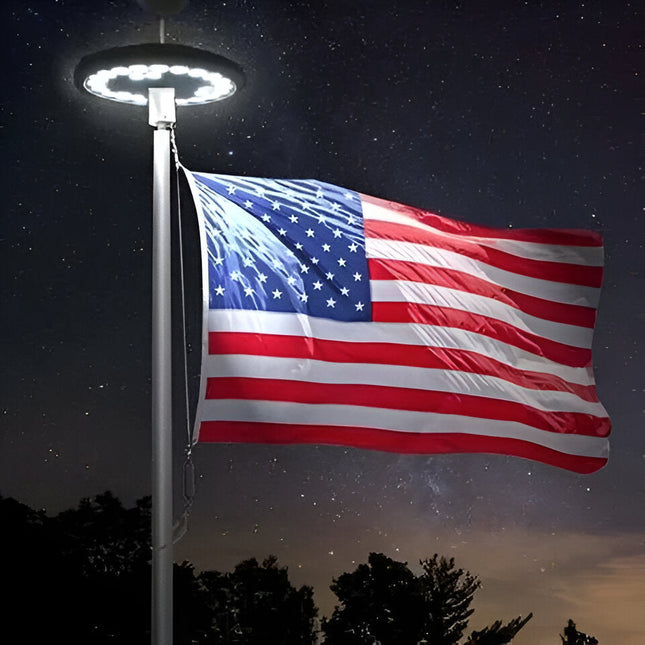 Eco-Friendly Solar Flagpole Light with Automatic Dusk to Dawn Operation | 700 Lumens for Enhanced Visibility 0