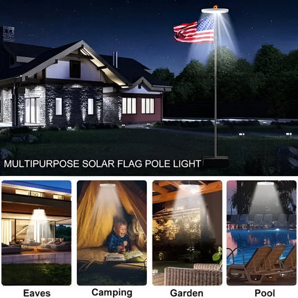 Eco-Friendly Solar Flagpole Light with Automatic Dusk to Dawn Operation | 700 Lumens for Enhanced Visibility 5