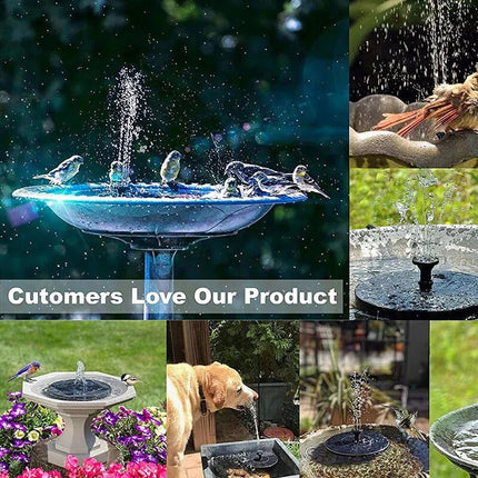 Eco-Friendly Solar Fountain with 60 LED Lights & 8 Spray Patterns for Outdoor Ambiance 1