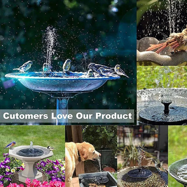 Eco-Friendly Solar Fountain with 60 LED Lights & 8 Spray Patterns for Outdoor Ambiance 1