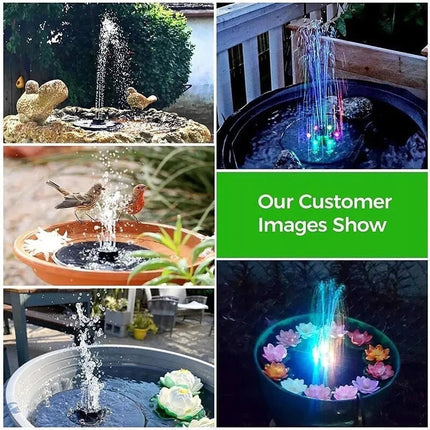 Eco-Friendly Solar Fountain with 60 LED Lights & 8 Spray Patterns for Outdoor Ambiance 2