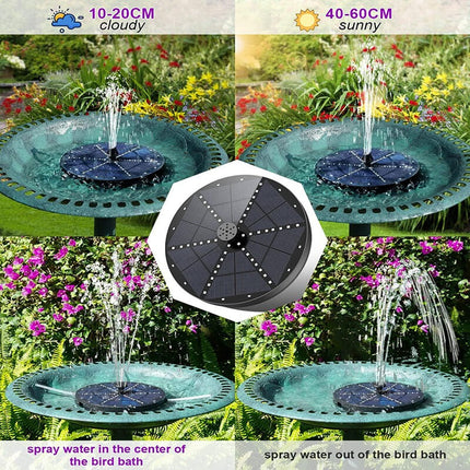 Eco-Friendly Solar Fountain with 60 LED Lights & 8 Spray Patterns for Outdoor Ambiance 3
