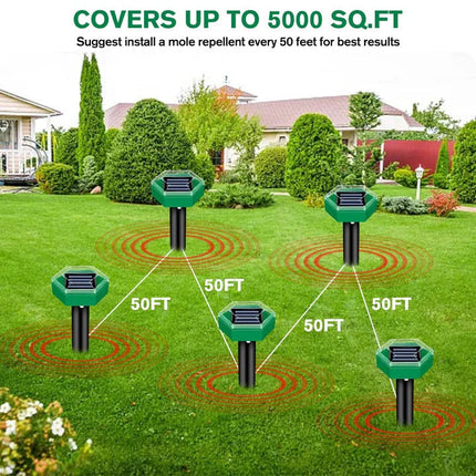 Eco-Friendly Solar Mole Repeller System | Sonic Technology for Pest Control | Durable and Weather-Resistant Design 2