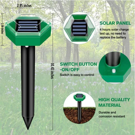 Eco-Friendly Solar Mole Repeller System | Sonic Technology for Pest Control | Durable and Weather-Resistant Design 5