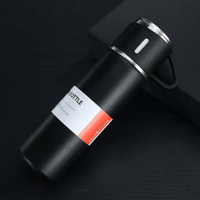 Eco-Friendly Stainless Steel Thermos Flask with Cup Lid | Durable Insulation for Hot & Cold Drinks 1