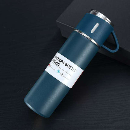 Eco-Friendly Stainless Steel Thermos Flask with Cup Lid | Durable Insulation for Hot & Cold Drinks 2