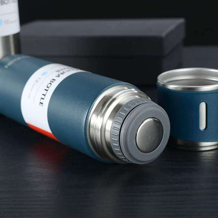 Eco-Friendly Stainless Steel Thermos Flask with Cup Lid | Durable Insulation for Hot & Cold Drinks 3