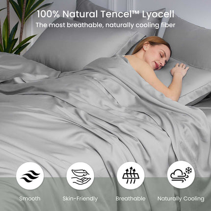 Eco-Friendly Tencel Duvet Cover Set with Cooling Technology | Lightweight & Moisture-Wicking for Comfortable Sleep 6
