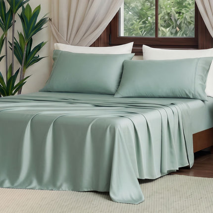 Eco-Friendly Tencel™ Silky Sheet Set with Moisture-Wicking Fabric | Breathable Design for Comfortable Sleep 9