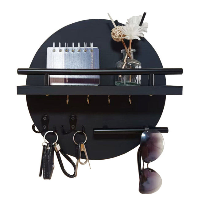 Eco-Friendly Wooden Key Holder | Stylish Wall Organizer with Hooks 0
