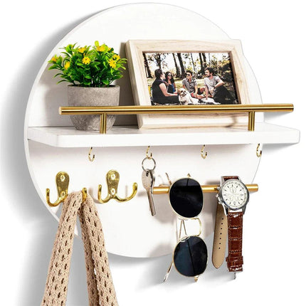 Eco-Friendly Wooden Key Holder | Stylish Wall Organizer with Hooks 4