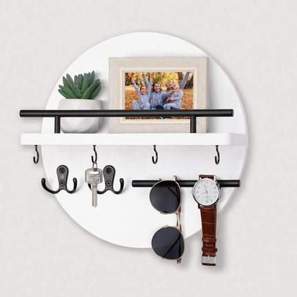 Eco-Friendly Wooden Key Holder | Stylish Wall Organizer with Hooks 5