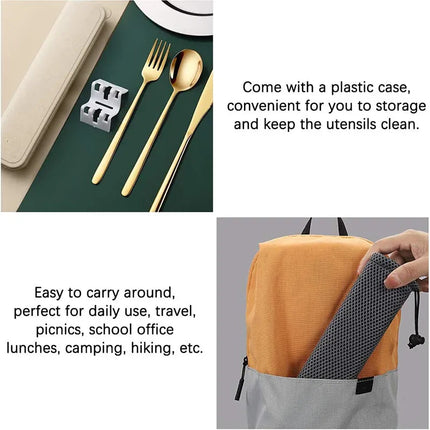 Eco-Friendly | Stainless Steel Cutlery Set with Portable Design | Durable Silverware for Everyday Dining 3
