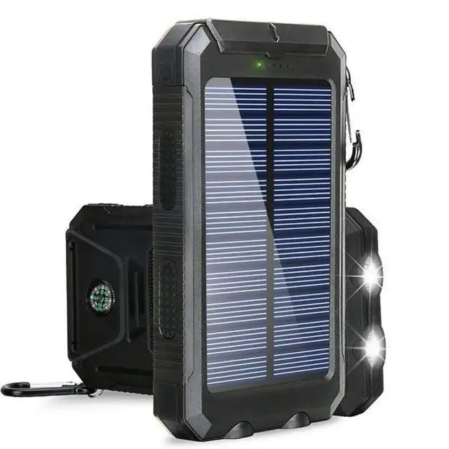 EcoCharge | 20000mAh Solar-Powered Battery Pack with LED Light | Portable Power Solution for Outdoor Adventures 0
