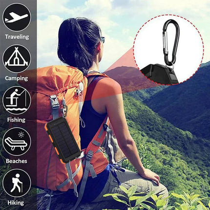 EcoCharge | 20000mAh Solar-Powered Battery Pack with LED Light | Portable Power Solution for Outdoor Adventures 2