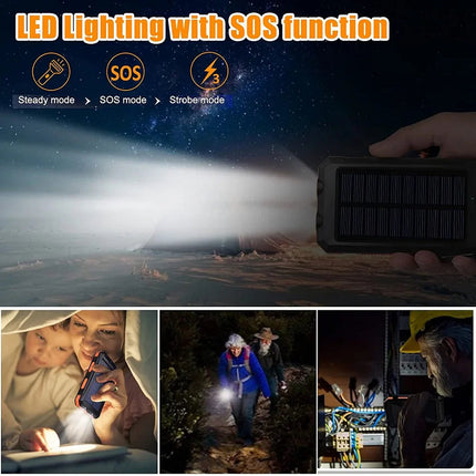 EcoCharge | 20000mAh Solar-Powered Battery Pack with LED Light | Portable Power Solution for Outdoor Adventures 4