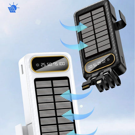 EcoCharge | Portable Solar Power Bank with 10000mAh Capacity & Digital Display | Multi-Device Charging for Outdoor Adventures 1