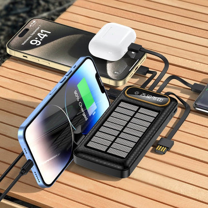 EcoCharge | Portable Solar Power Bank with 10000mAh Capacity & Digital Display | Multi-Device Charging for Outdoor Adventures 3
