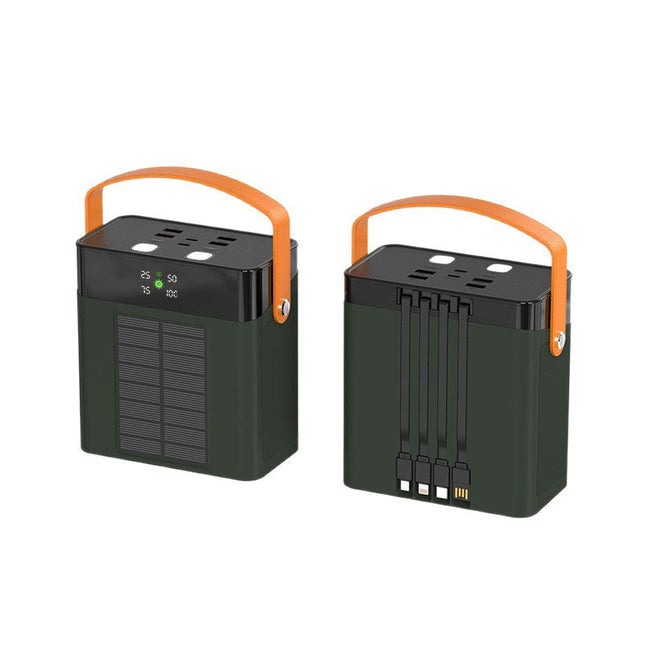 EcoCharge | Portable Solar Power Bank with Integrated Cable Management & Digital Display for On-the-Go Charging 1