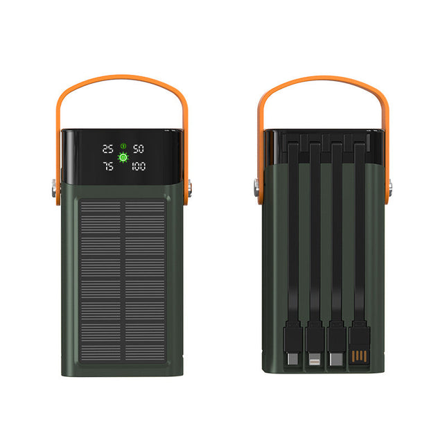 EcoCharge | Portable Solar Power Bank with LED Display & Multiple Ports for Reliable Charging 1