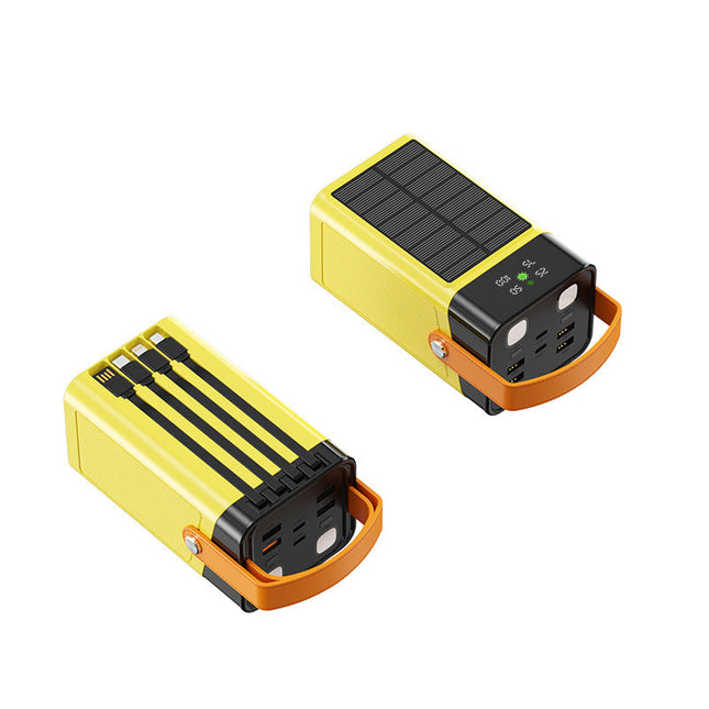EcoCharge | Portable Solar Power Bank with Multi-Function Ports & LED Display for On-the-Go Charging 0