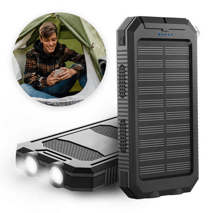 EcoCharge | Solar Power Bank with Dual USB Ports & LED Flashlight | 500000mAh Capacity for Outdoor Adventures 4