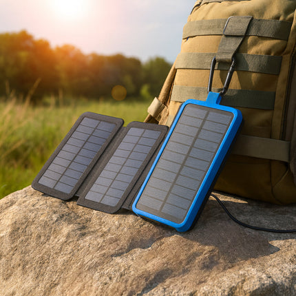 EcoCharge | Solar Power Bank with Foldable Panel & Fast Charging | 25000mAh Capacity for Outdoor Adventures 0