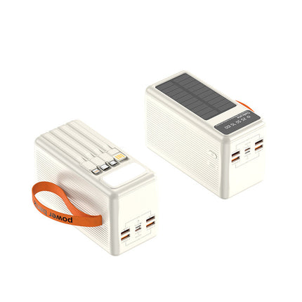 EcoCharge | Solar Power Bank with Integrated Cables & Digital Display | Portable Energy Solution for All Devices 4