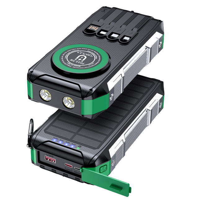 EcoCharge | Solar Power Bank with LED Light & Fast Charging | Portable Energy Solution for Outdoor Adventures 0
