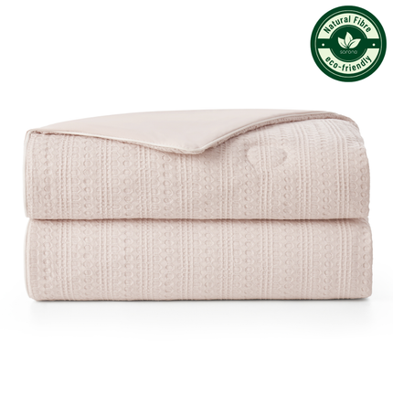 EcoCool Collection | Waffle Cooling Comforter with Sorona Fiber | Breathable Design for Hot Sleepers 0