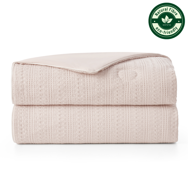 EcoCool Collection | Waffle Cooling Comforter with Sorona Fiber | Breathable Design for Hot Sleepers 0