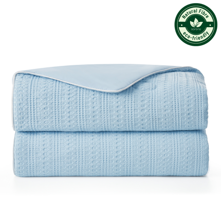 EcoCool Collection | Waffle Cooling Comforter with Sorona Fiber | Breathable Design for Hot Sleepers 11