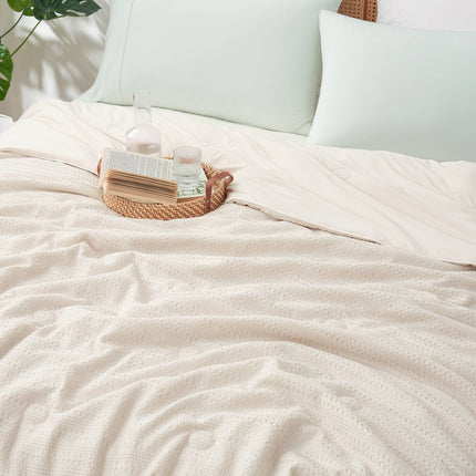 EcoCool Collection | Waffle Cooling Comforter with Sorona Fiber | Breathable Design for Hot Sleepers 6