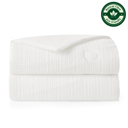 EcoCool Collection | Waffle Cooling Comforter with Sorona Fiber | Breathable Design for Hot Sleepers 8