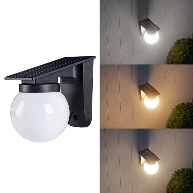 EcoGlow | Solar Outdoor Wall Light with Smart Dimming Feature | Modern Design for Effortless Illumination 0
