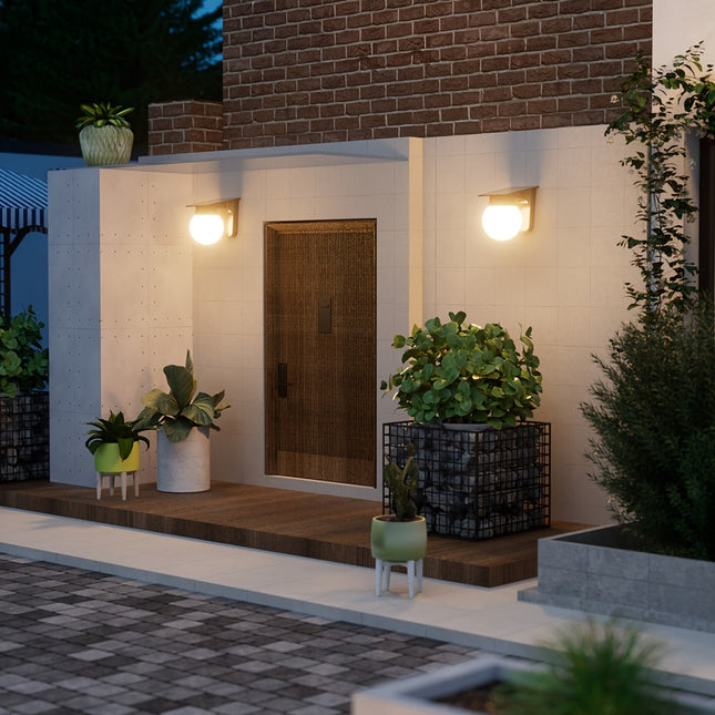 EcoGlow | Solar Outdoor Wall Light with Smart Dimming Feature | Modern Design for Effortless Illumination 1