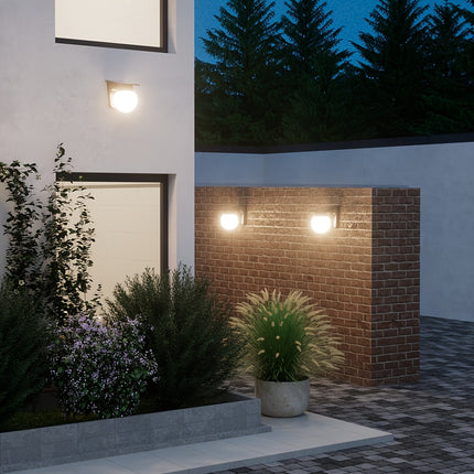 EcoGlow | Solar Outdoor Wall Light with Smart Dimming Feature | Modern Design for Effortless Illumination 2