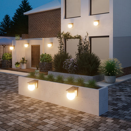 EcoGlow | Solar Outdoor Wall Light with Smart Dimming Feature | Modern Design for Effortless Illumination 3